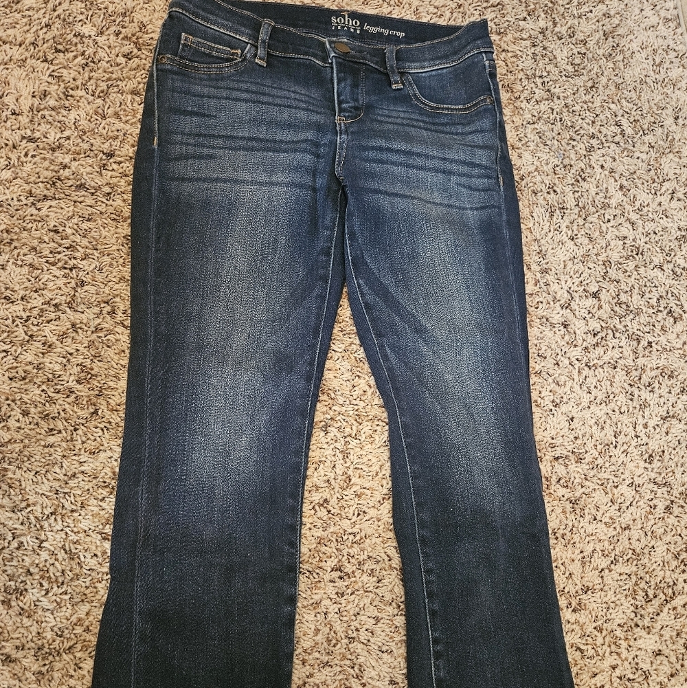 New York & Company Dark Blue Cropped Jeans